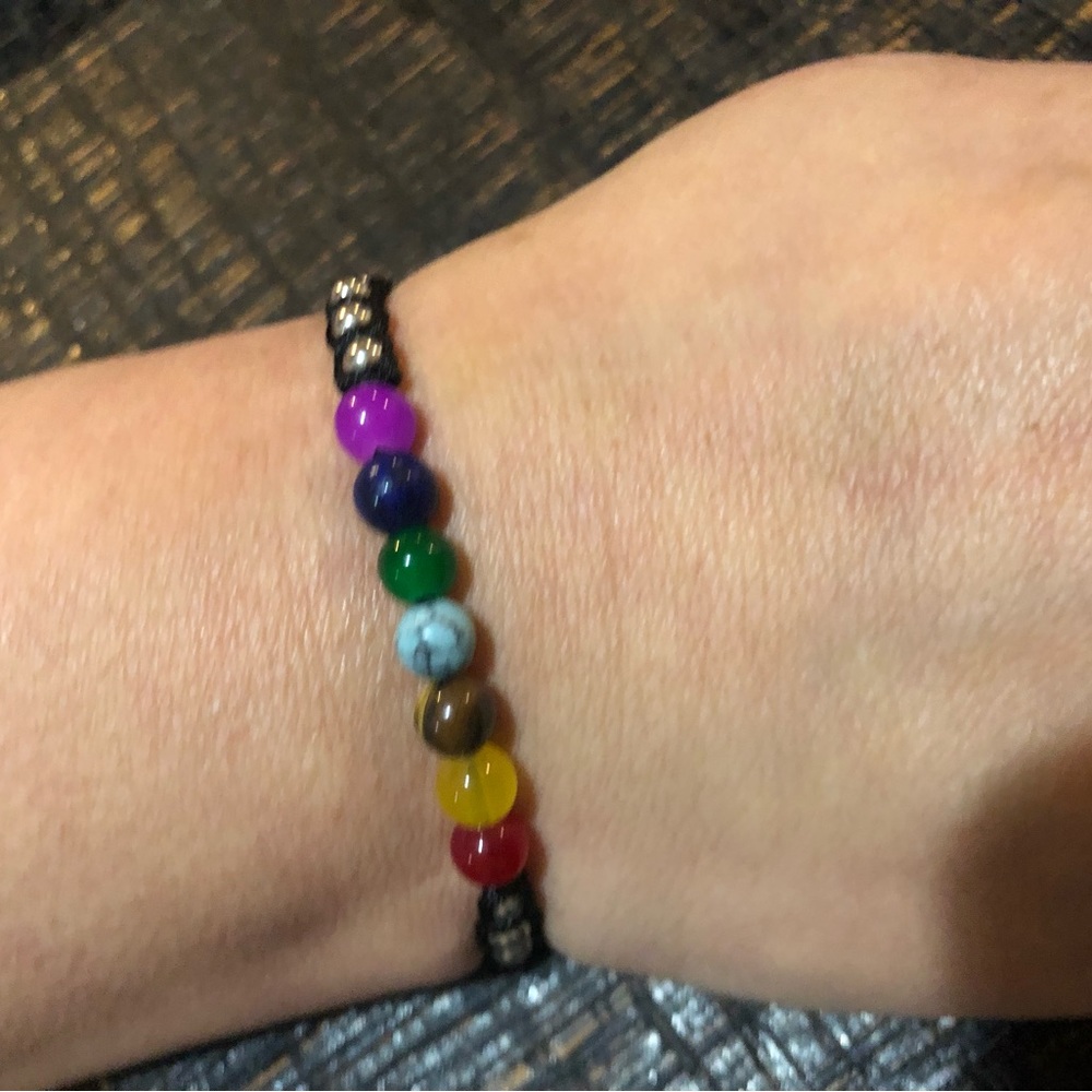 Unisex 7 Chakra Bracelet NWT black